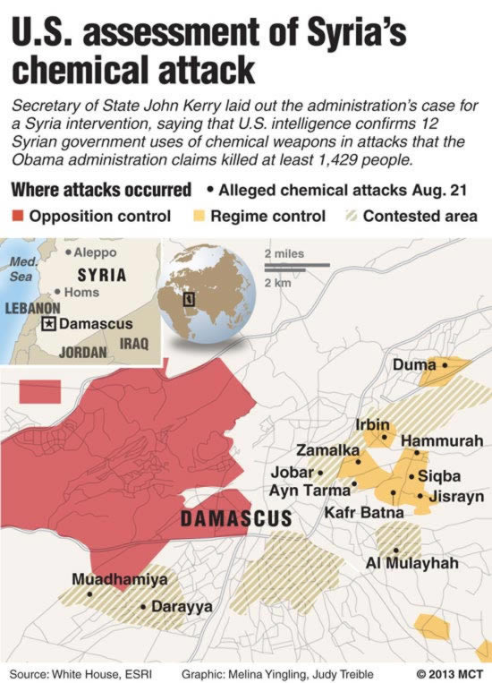 US assessment of Assad chemical attack by John Kerry