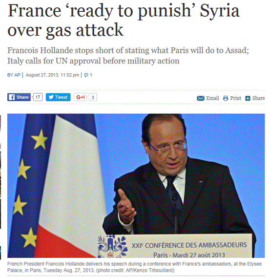 Hollande Syria chemichal attack