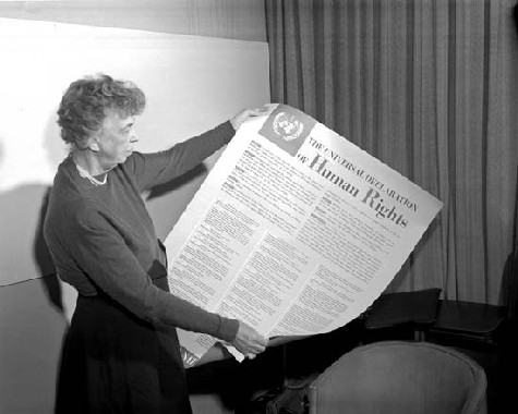 Eleanor Roosevelt with
                                  Universal Declaration of Human Rights